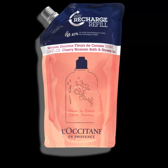 Hot L'Occitane Éco-Recharge Mousse Douceur Fleurs De Cerisier 500Ml