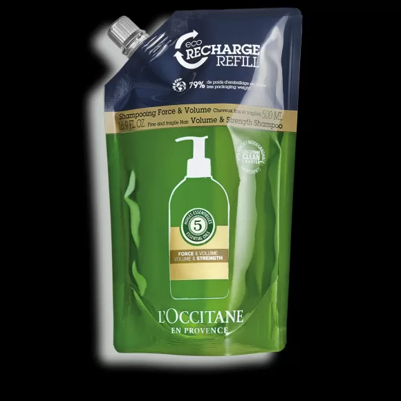 Best L'Occitane Éco-Recharge Shampoing Force & Volume Aromachologie 500Ml
